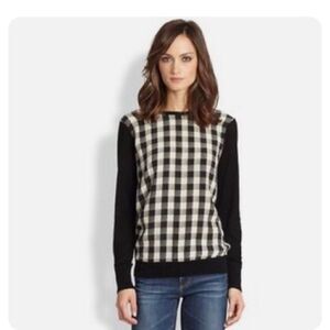Equipment Femme, Roland Buffalo Silk Wool Plaid Sweater